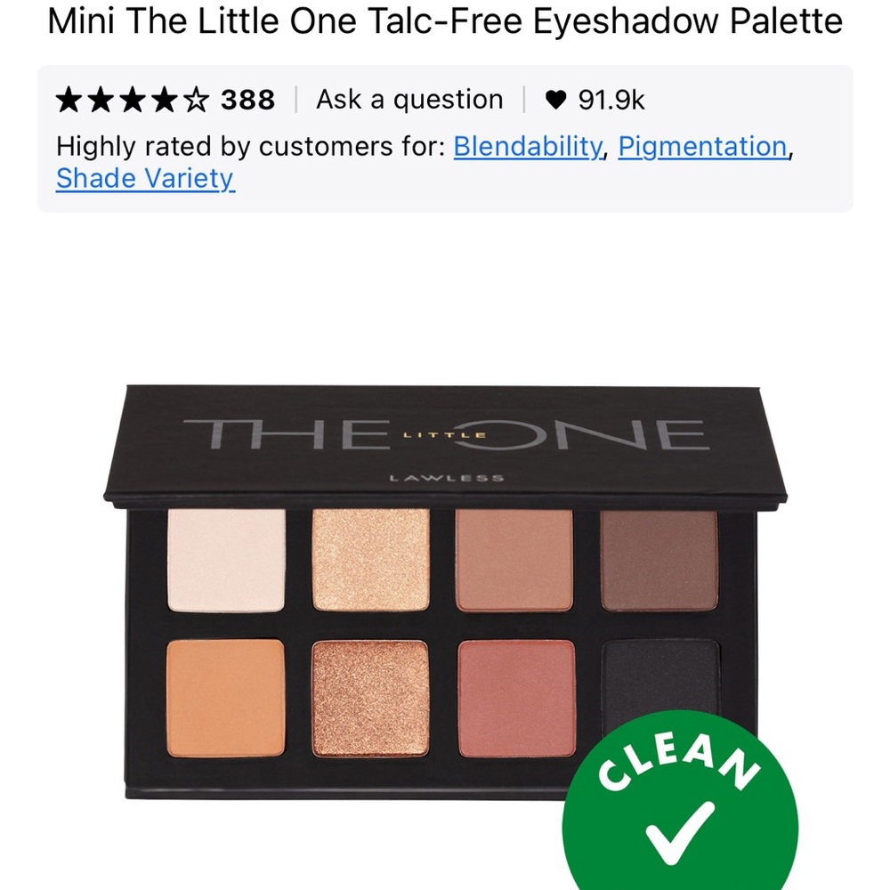 Lawless the little one clean makeup neutral eyeshadow palette